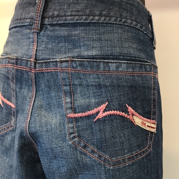 Parasuco denim cult low rise denim with pink stitching - Picture 2 of 16